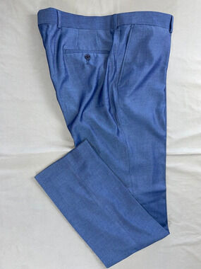 The Savile Row Brixton Flat Front Microfiber Dress Pants, Slacks. 38X34.5, NWOT
